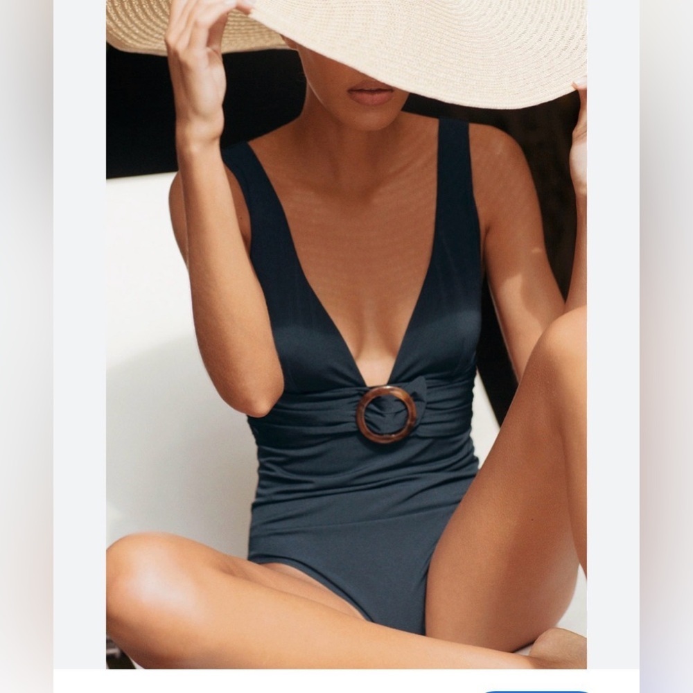 & other stories o-ring belted swimsuit sz 2